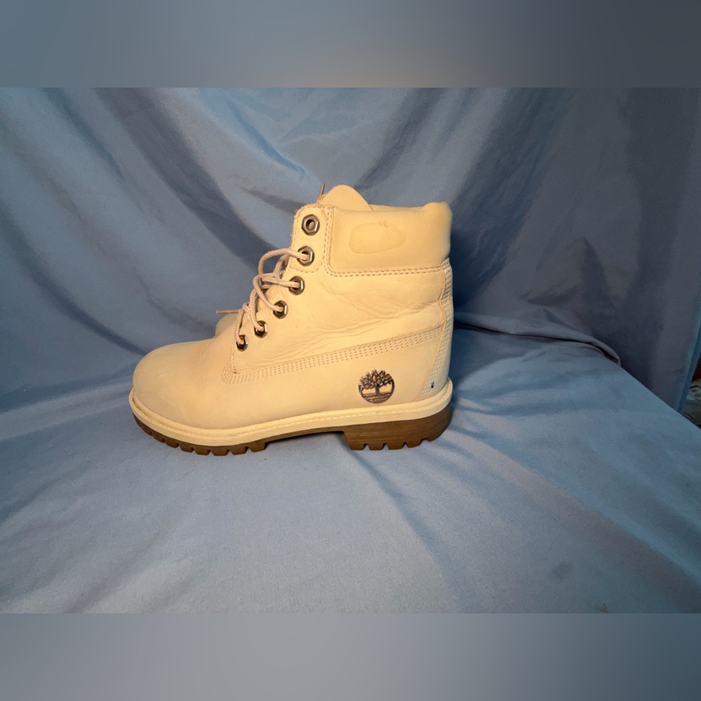 Timberland Light Tan Nubuck Lace-Up Work Boots